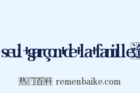 seul+garçon+de+la+famille造句是什么意思的图片